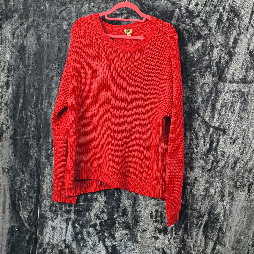 True Craft Red Knitted Sweater Women's Large